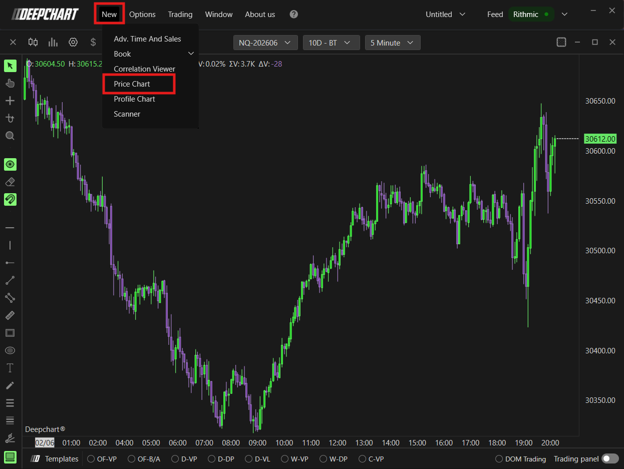 How to Connect 10X Futures Rithmic Account to DeepChart