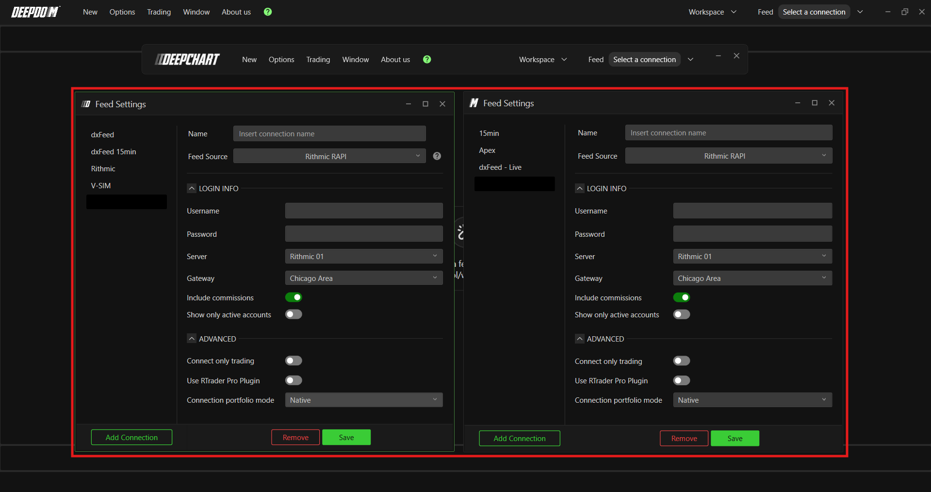 How to Connect Your Real Broker Rithmic Account to DeepChart
