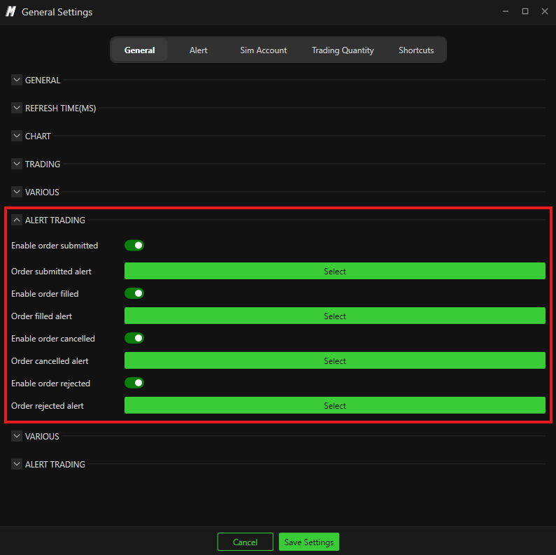General Settings